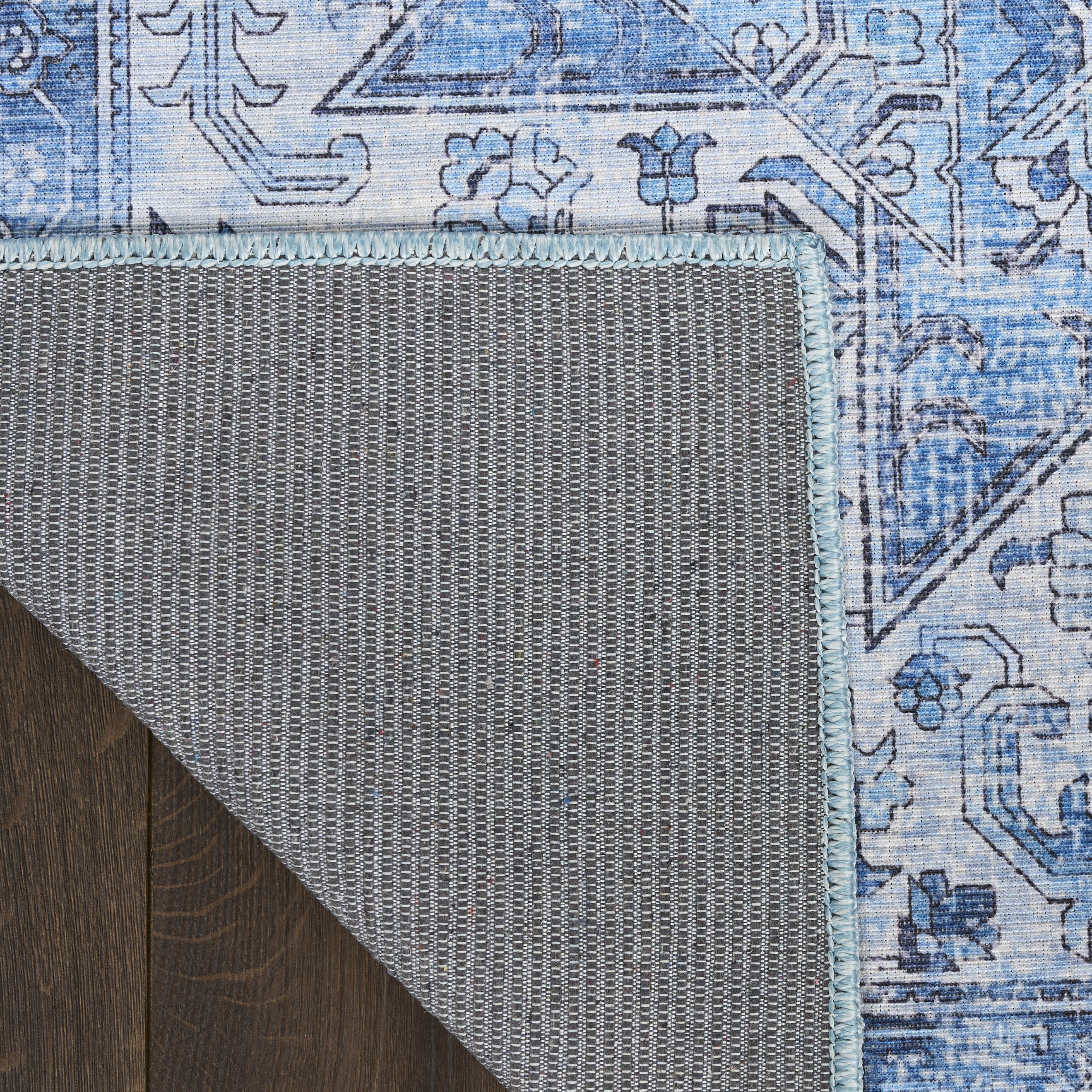 Nourison Nourison Washables 9'2" x 12' Blue Vintage Indoor Rug