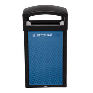 Rubbermaid Commercial, Decorative Plastic Mixed Recycling Panels, Medium, Blue, 4/Case