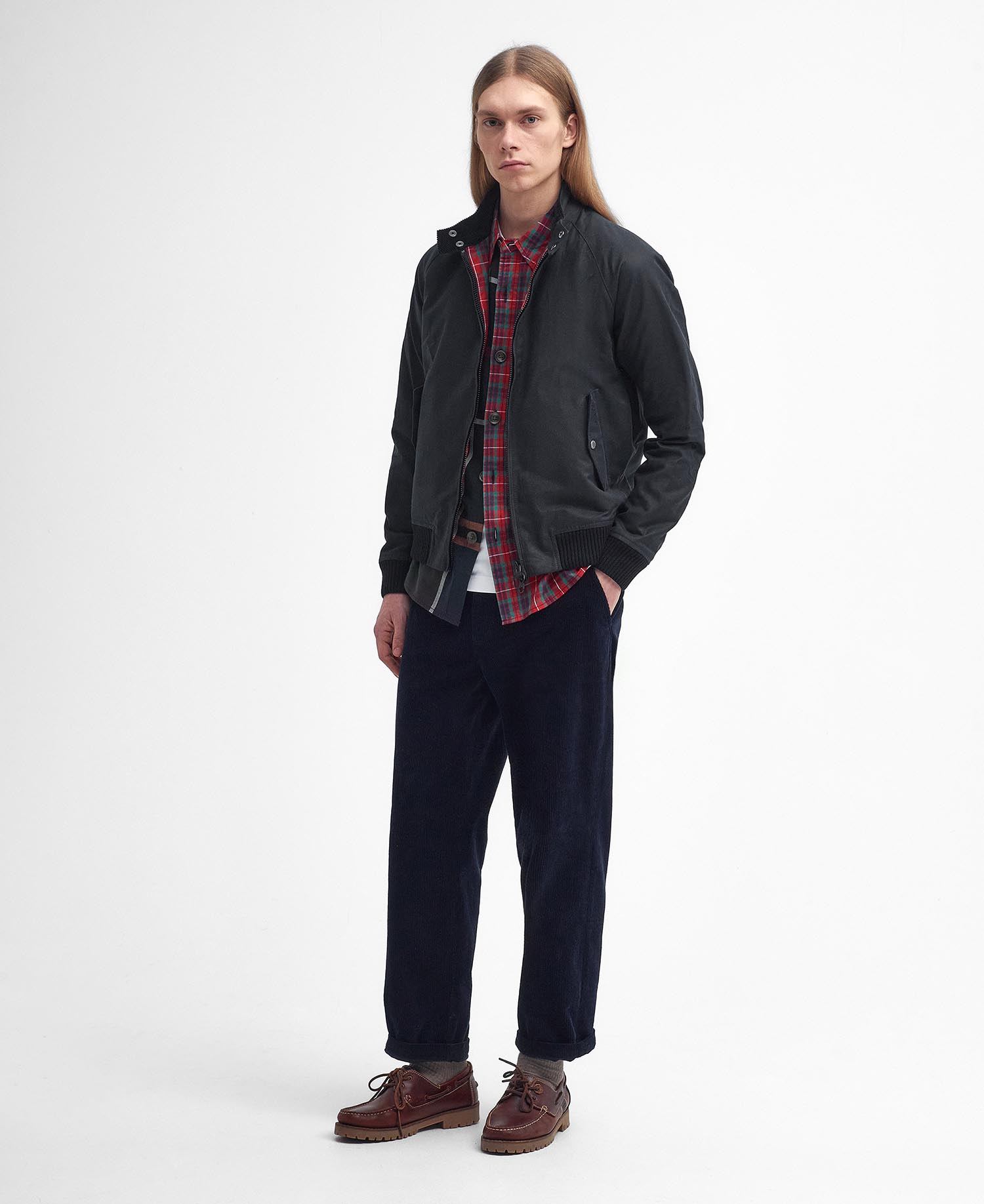 Barbour x Baracuta Porton Waxed Harrington Jacket image number 1