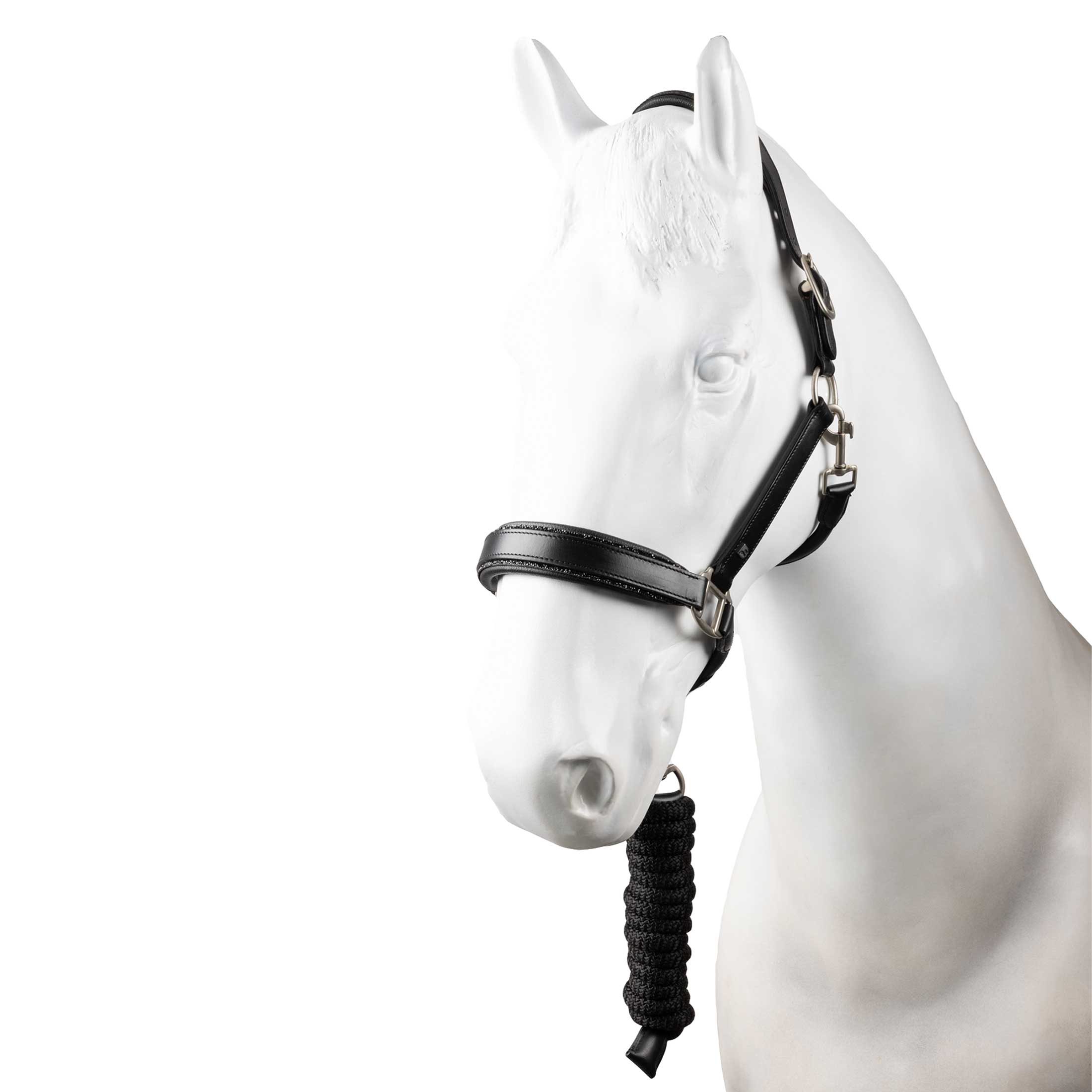 Horze Dynasty Crystal Leather Halter and Lead Set