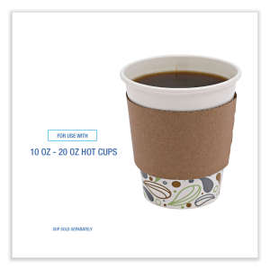 Boardwalk, Cup Sleeves, Fits 10 oz to 20 oz Hot Cups, Kraft