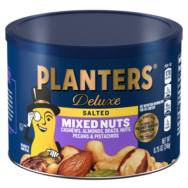 PLANTERS(r) Deluxe Mixed Nuts 12/8.75oz . A1C1 - Front Center In Package (Low Res)