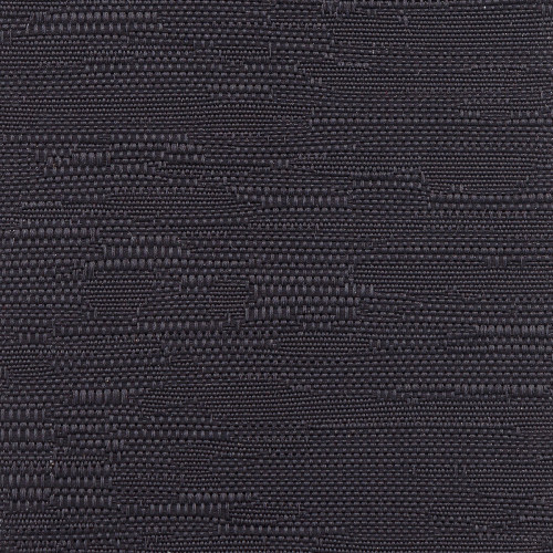 Dark charcoal woven fabric swatch, tightly woven with subtle raised grid and irregular horizontal ribs; shown close-up, evenly lit macro view with no visible surroundings.
