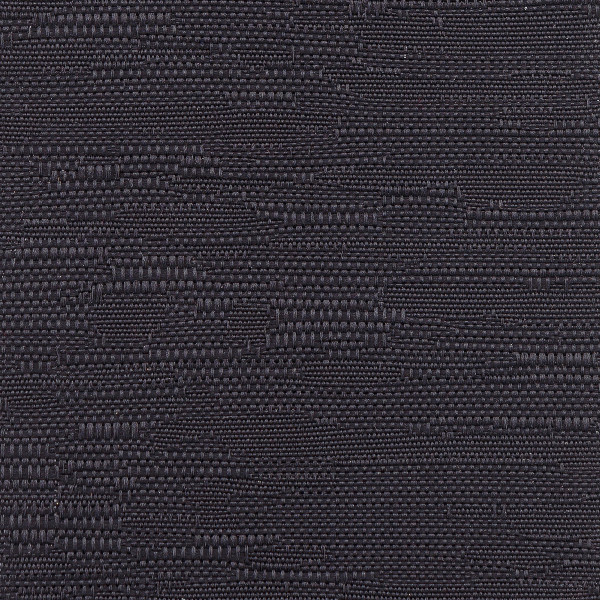 Dark charcoal woven fabric swatch, tightly woven with subtle raised grid and irregular horizontal ribs; shown close-up, evenly lit macro view with no visible surroundings.