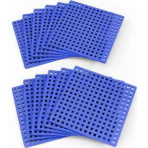 Building Blocks Baseplates, Classroom Pack, Blue, Set of 12