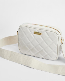 Sloane Quilted Crossbody Bag Gloss Silver Birch