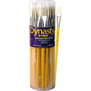 Interlock White Bristle Bright Brush Canister, 36 Brushes