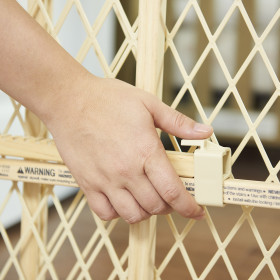 Position & Lock Adjustable Wood Baby Gate