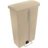 Rubbermaid Commercial, Streamline, Step-On, 18 gal, Resin, Beige, Rectangle, Receptacle