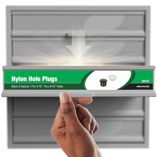 Black natural nylon hole plugs assortment fits 3 16 thru 9 16 holes 