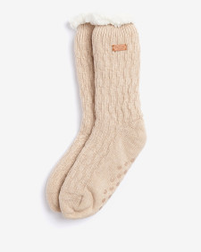Cable Knit Lounge Socks Oatmeal