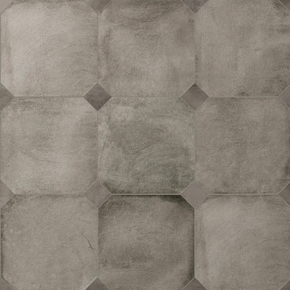 Laverton Octagon Grafito 7-7/8 in. x 7-7/8 in. Porcelain Floor and Wall Tile