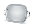 17 ⅞-inch Elegant Reflections oblong stainless steel serving tray with handles