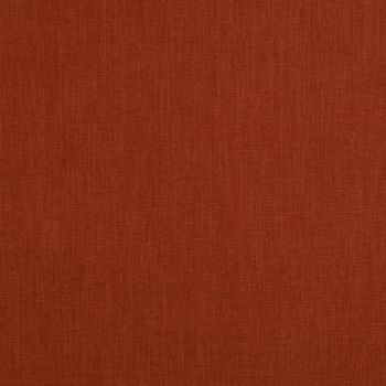 Rust-colored woven fabric panel covering the surface, lying flat and evenly lit, showing subtle crosshatch texture and uniform color across a plain backdrop.