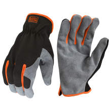 BLACK+DECKER BD526 Performance Leather Hybrid Work Glove