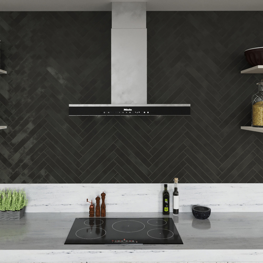 Sedona Charcoal 1-7/8 in. x 17-3/4 in. Porcelain Floor and Wall Tile