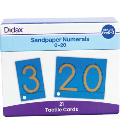 Tactile Sandpaper Numerals 0-20