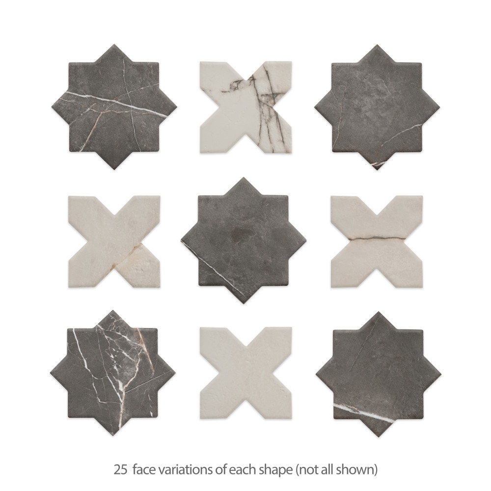 Istanbul Star Night with Day Cross 6 in. x 12 in. Porcelain Floor and Wall Tile