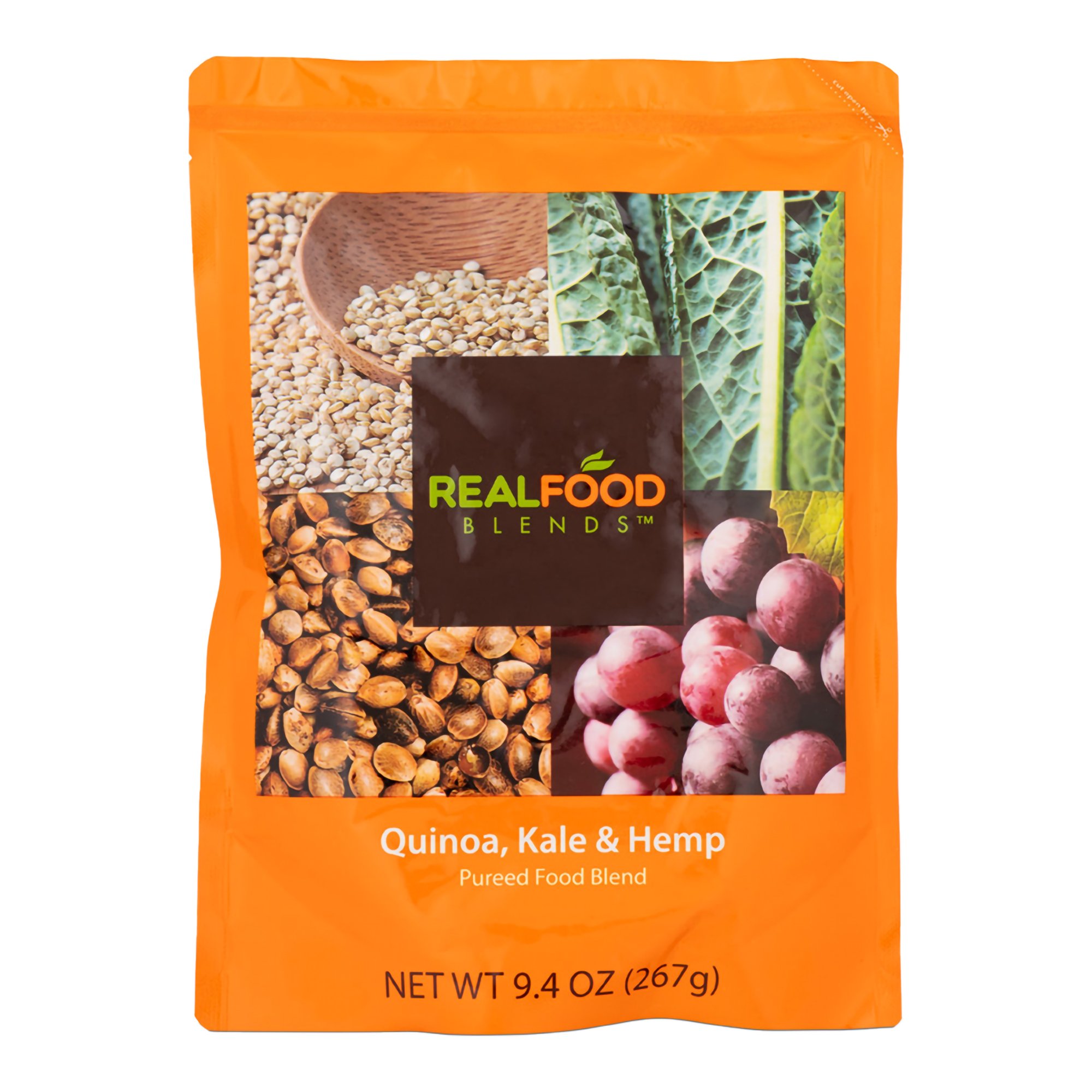 Real Food Blends Quinoa, Kale & Hemp Pureed Food Blend for Tube Feed, 9.4-ounce MK 979852