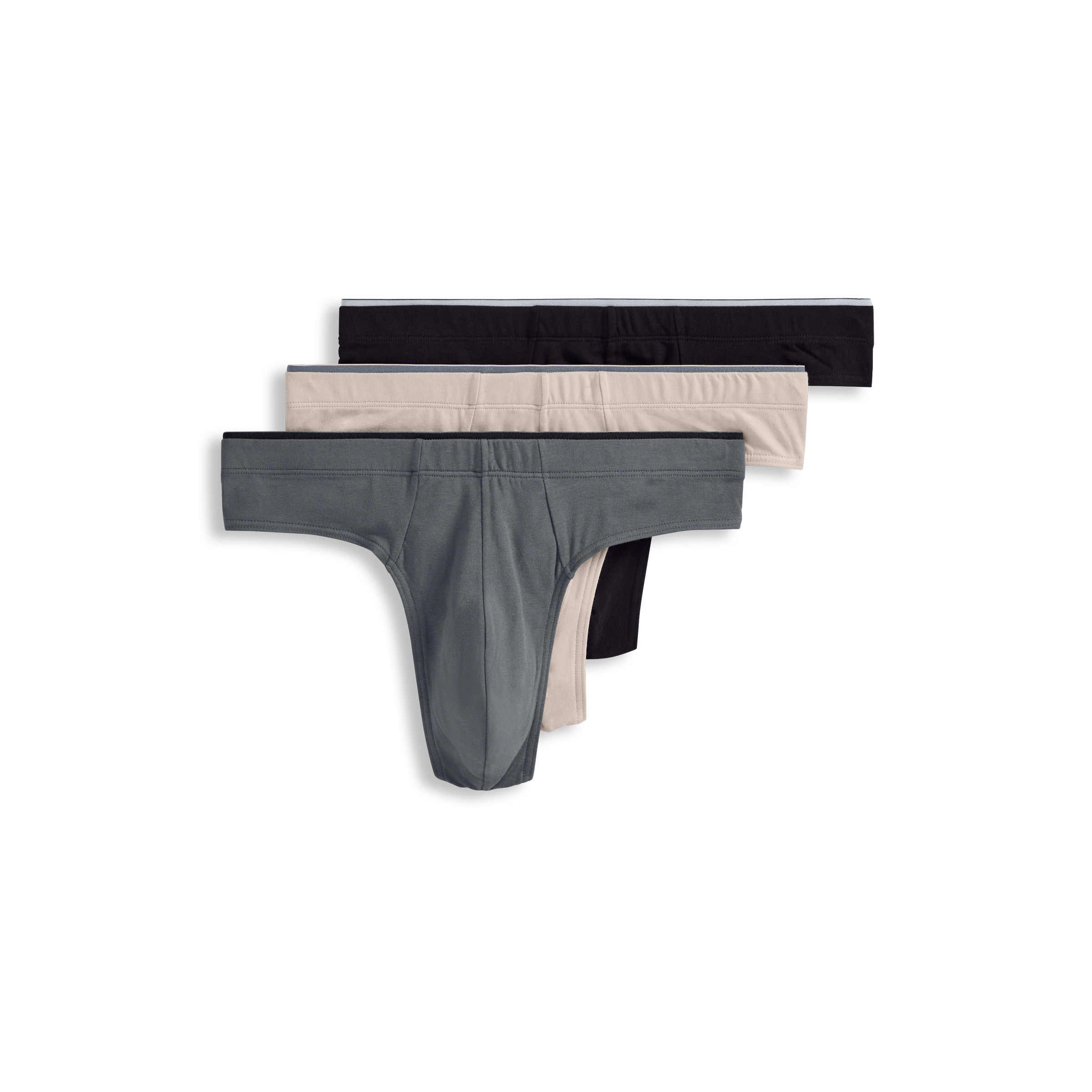 Jockey Men's True Style Thong Underwear 3 Pack New with Tags