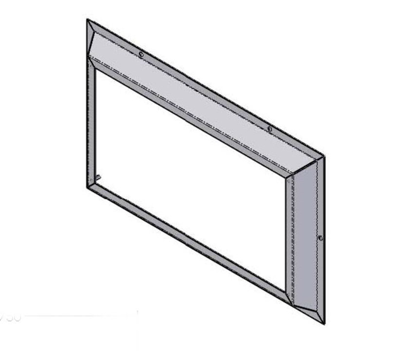 Drawing of control panel mounting frame 43580