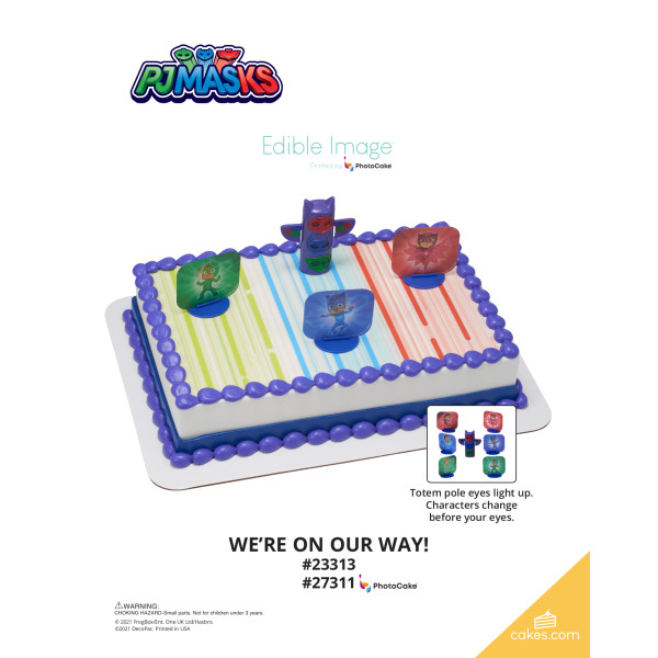 PJ Masks We're On Our Way! The Magic of Cakes® PhotoCake® Enhanced Background Page