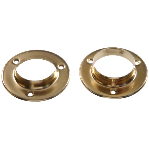 Hillman Metal Pole Socket Set - Brass Plated- 1-3/8