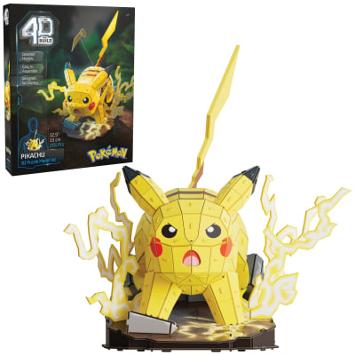 4D Build, Pokémon Pikachu 3D Model Kit, Pokémon Figure, Kanto First Partner Collection, Desk Décor, 201 Pieces, Gift Ideas for Ages 12 & Up