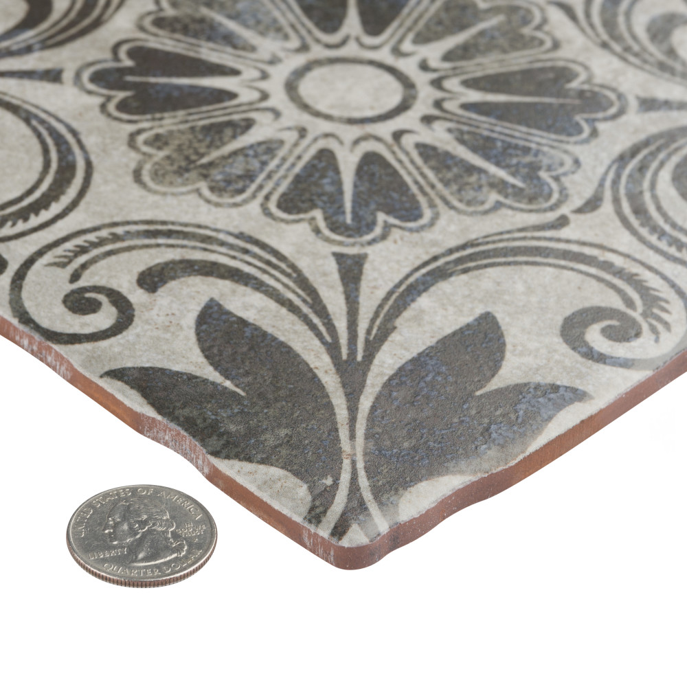 Costa Cendra Decor Dahlia 7-3/4 in. x 7-3/4 in. Ceramic Floor and Wall Tile