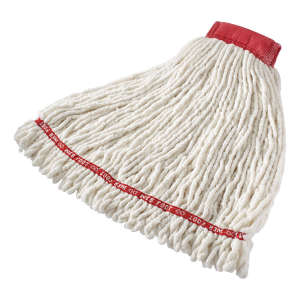Rubbermaid Commercial, Web Foot®, Cotton Looped-End Wet Mop Head with 5" Headband, 24 oz, White