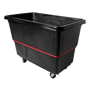 RUB4727BK, Rubbermaid Commercial, Heavy Duty Utility Truck, 27 Cubic Foot with 5 In Corner Casters