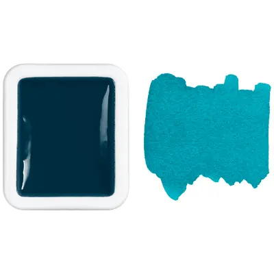 Prang Half Pan Watercolor Refill, Blue-Green, 12 Count