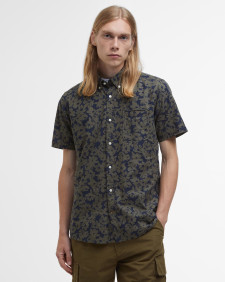 Camicia Sidmouth a maniche corte leggermente aderente con stampa 