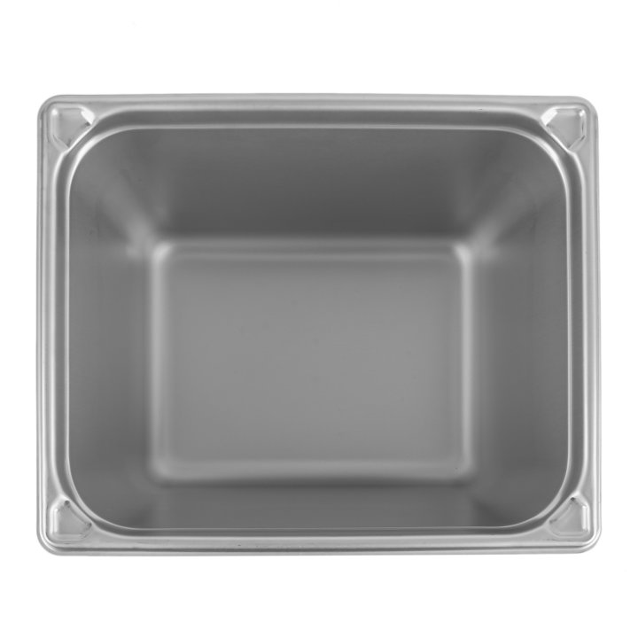 Half-size 8-inch-deep Super Pan® heavy-duty stainless steel transport pan