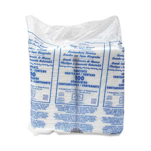 Dart, Foam Hinged Lid Container, 3-Compartment, 8 oz, 9" x 9.4" x 3", White