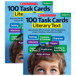 Scholastic Teaching Solutions 100 Task Cards: Literary Text Book, Grade 4-6, Pack of 2 SC-811300-2