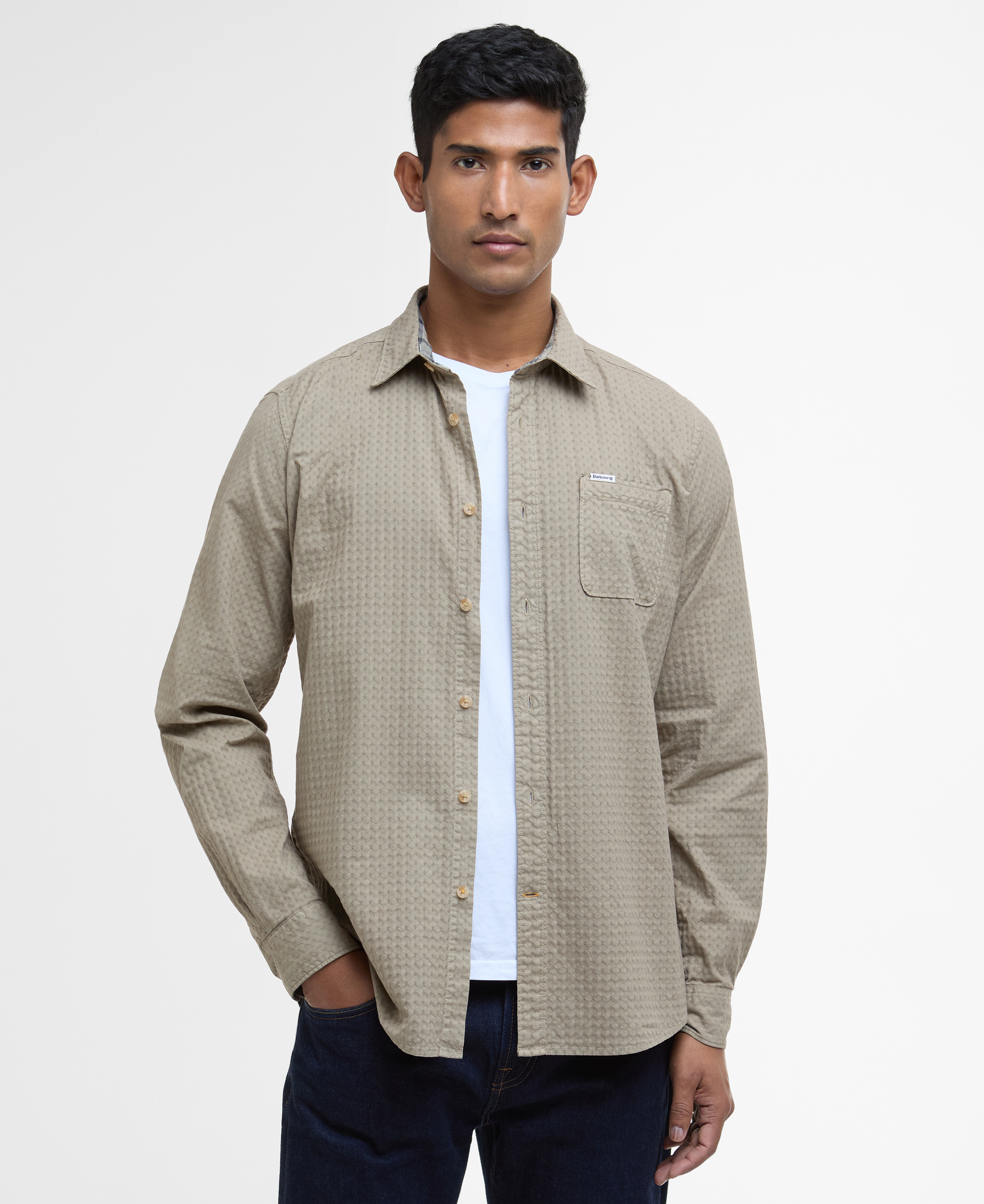 Irvine Textured Tailored Long-Sleeved Shirt image number 0