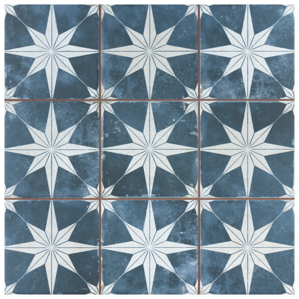Harmonia Kings Star Sky 13 in. x 13 in. Ceramic Floor and Wall Tile