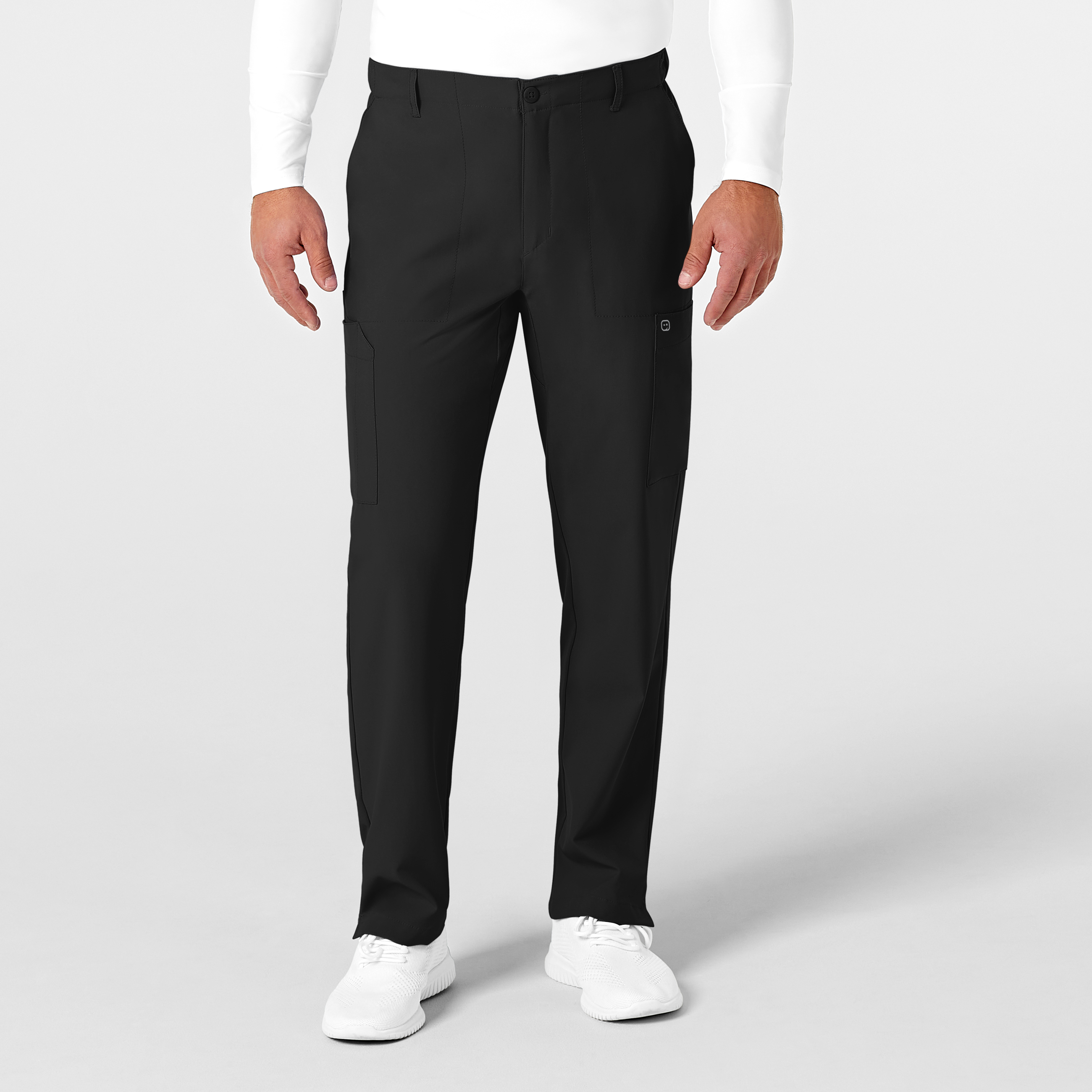 W123 Men‘s Flat Front Cargo Scrub Pant-Wonder Wink