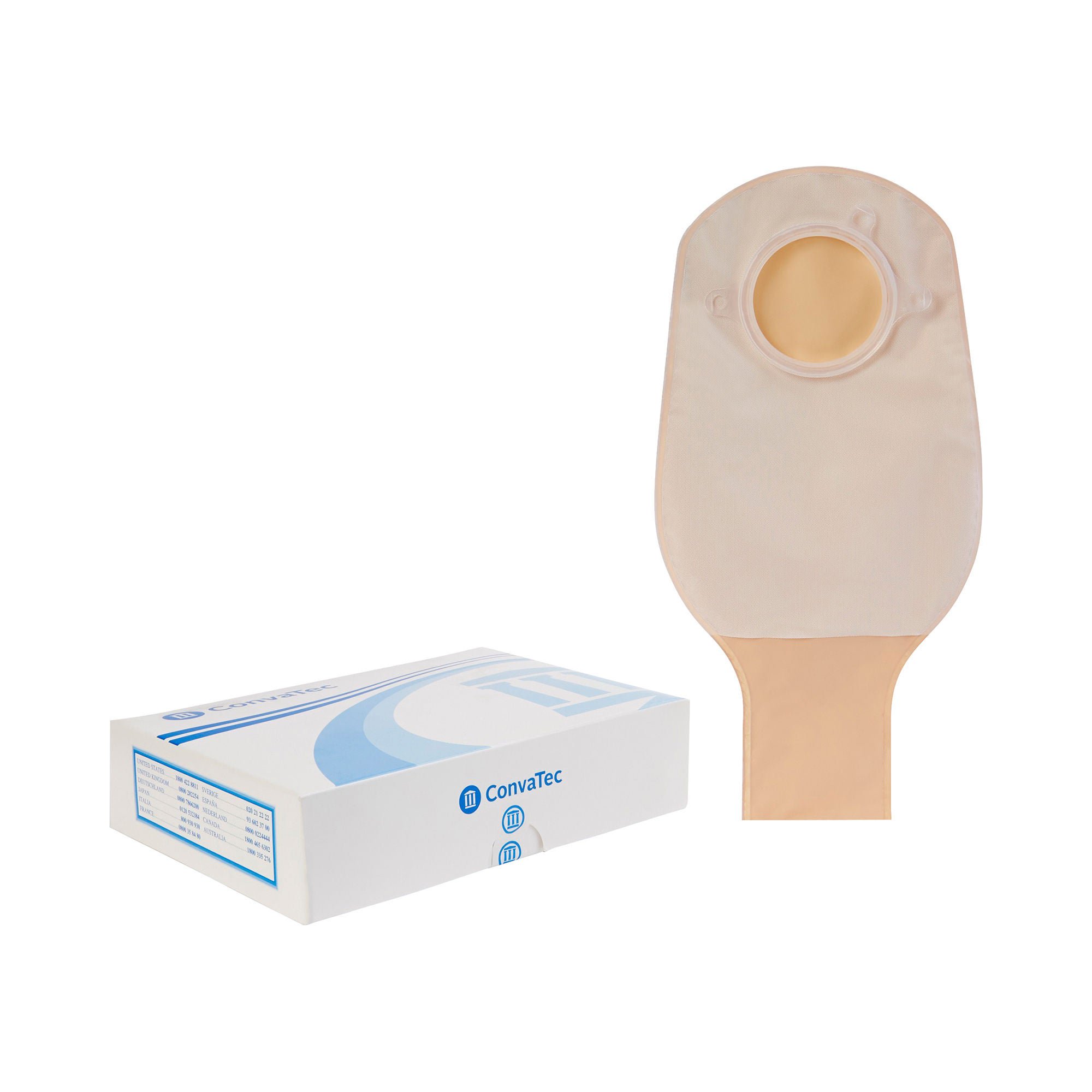 Sur-Fit Natura® Two-Piece Opaque Colostomy Pouch, 12-Inch Length, 2¼ Inch Flange