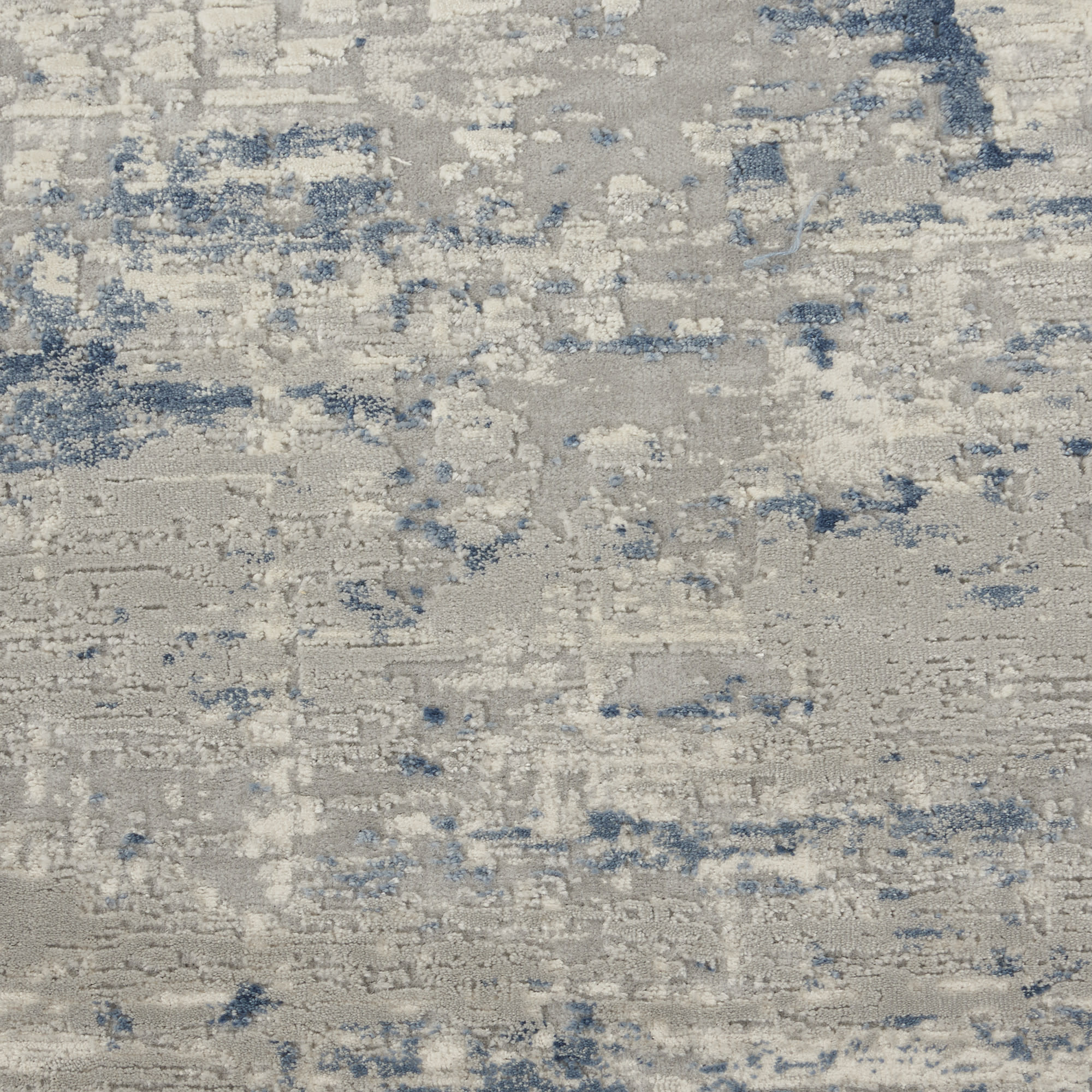 Nourison Rustic Textures 2'2" x 7'6" Ivory Blue Modern Indoor Rug