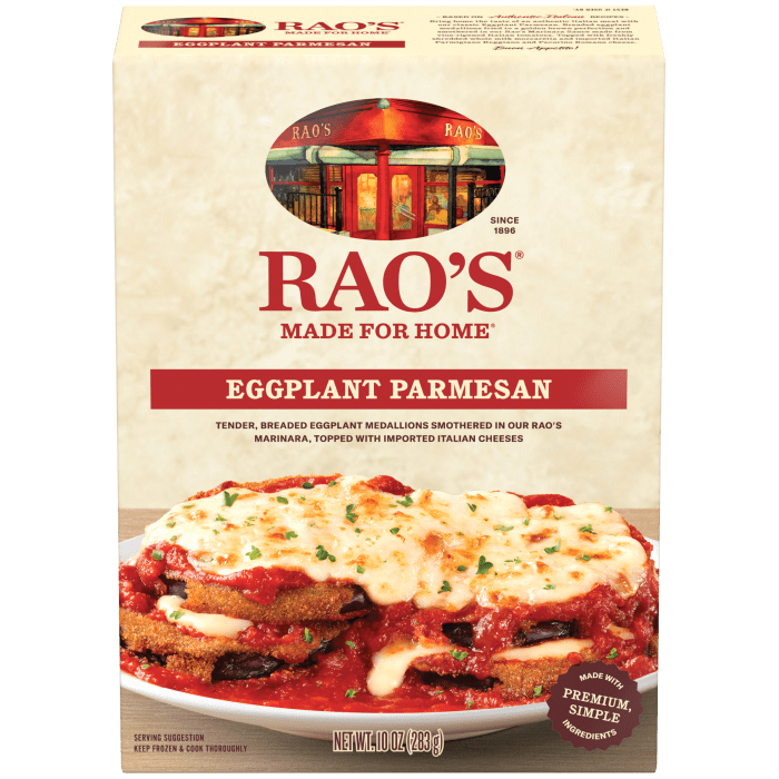 Eggplant Parmesan Frozen Meal, 10 oz - Back Image