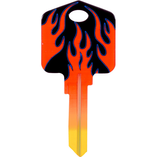 Kool Keys Flames Key Blank Kwikset 66/97 KW1/10