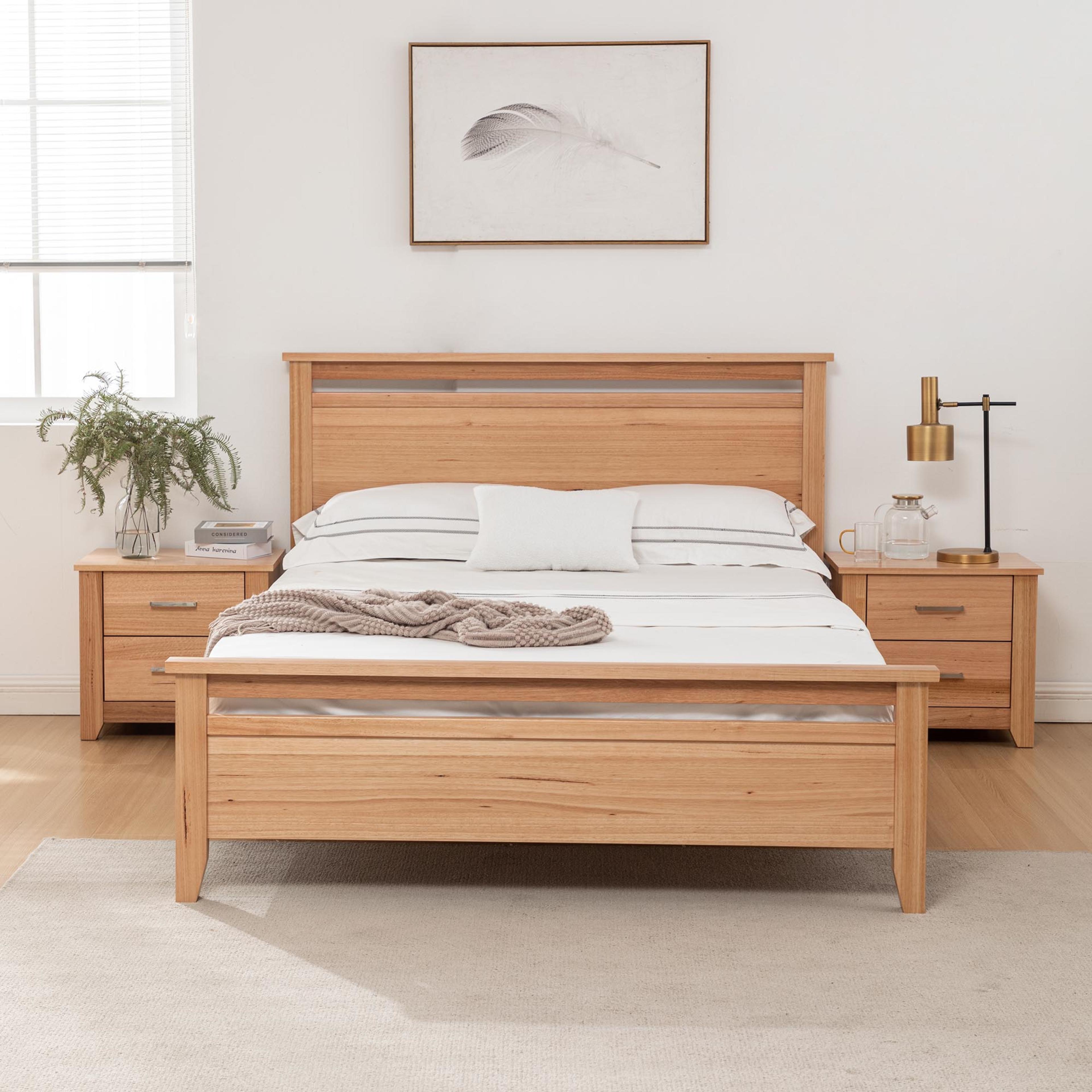 Lifestyle image of the  Portland Bed Frame, Natural from Forty Winks