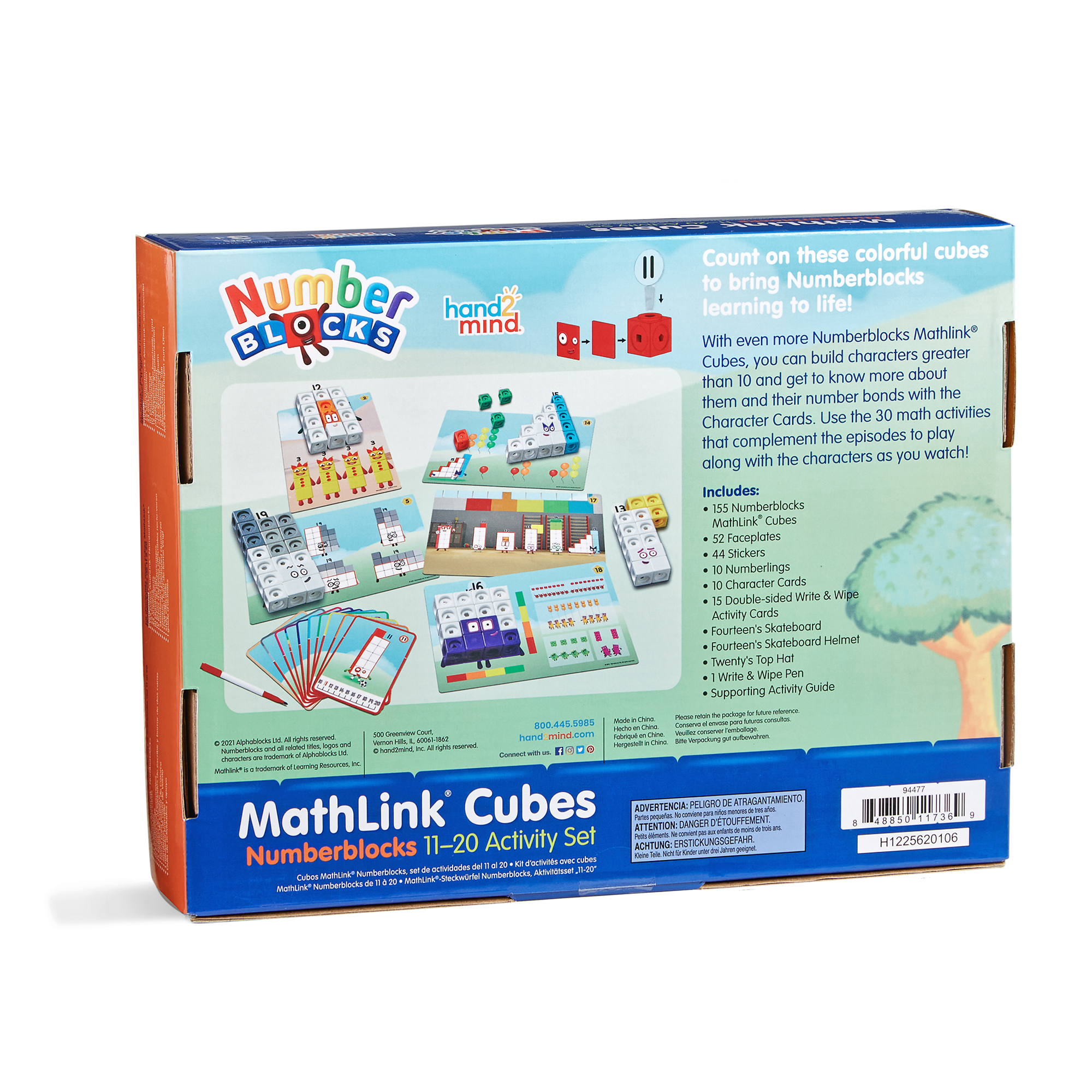 Hand2Mind Numberblocks MathLink Cubes 11–20 Activity Set image number null
