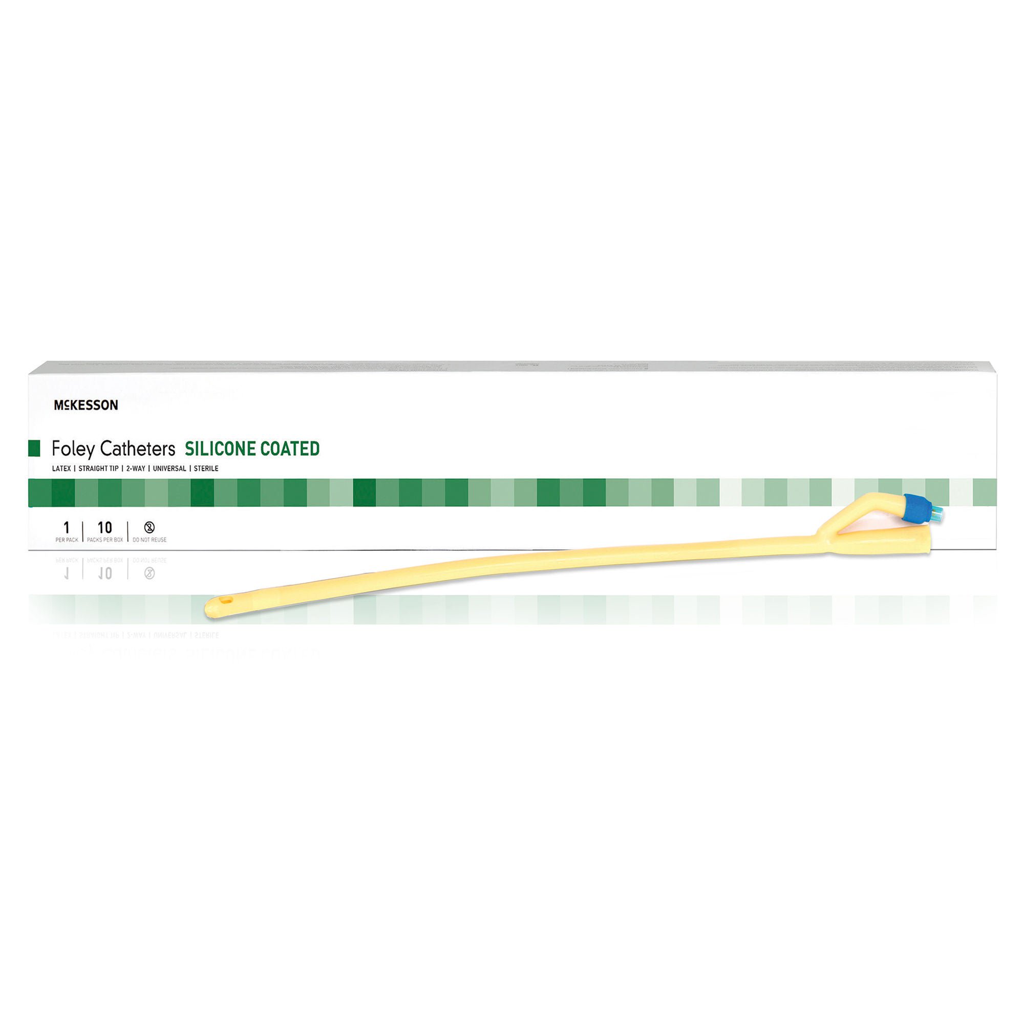 McKesson Silicone Coated Foley Catheter, 18 Fr., Coudé
