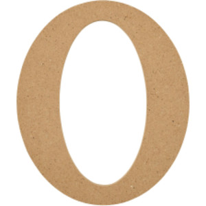 MDF Letter, O, 5 Inch