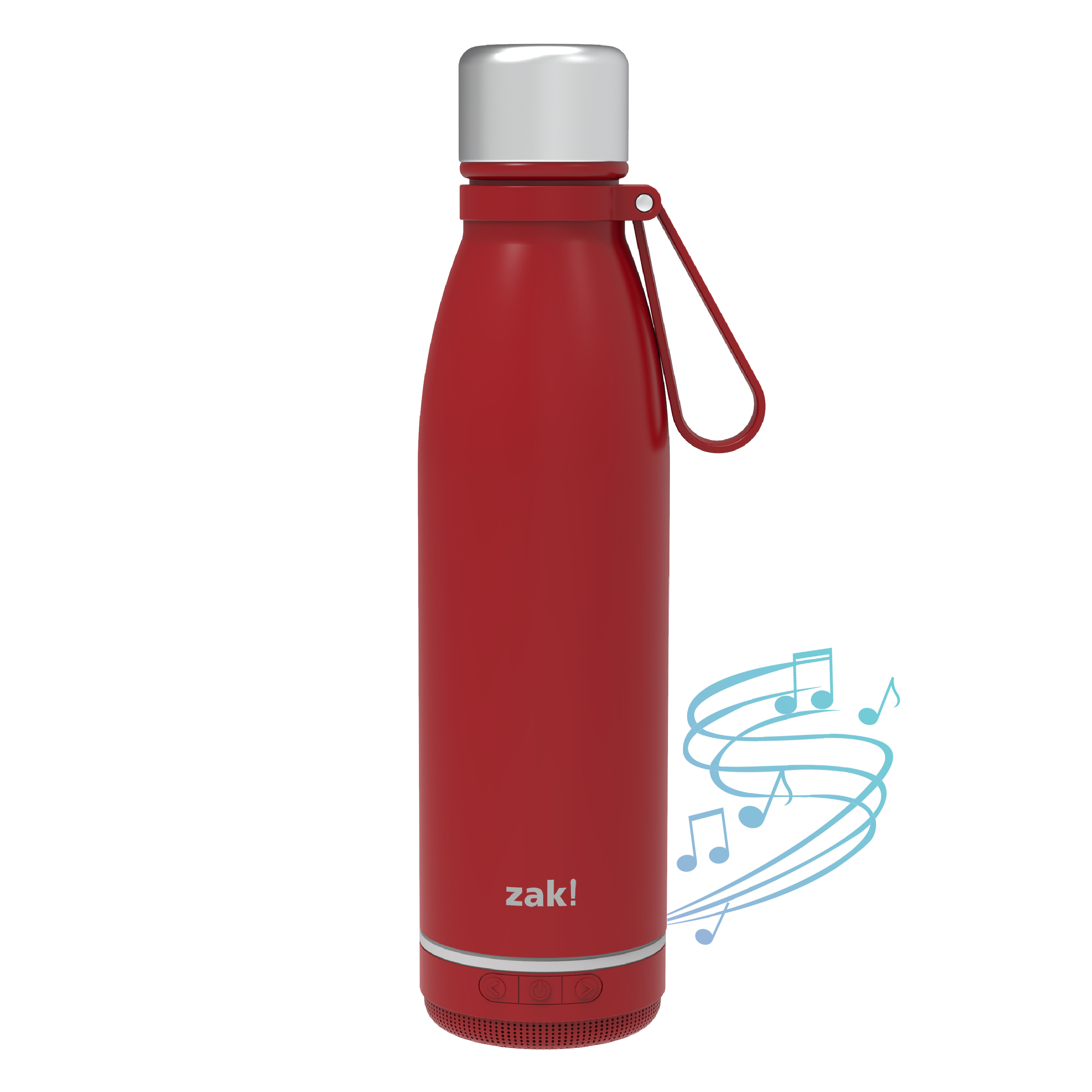 Zak Play 17.5 ounce Stainless Steel Tumbler with Bluetooth Speaker, Red