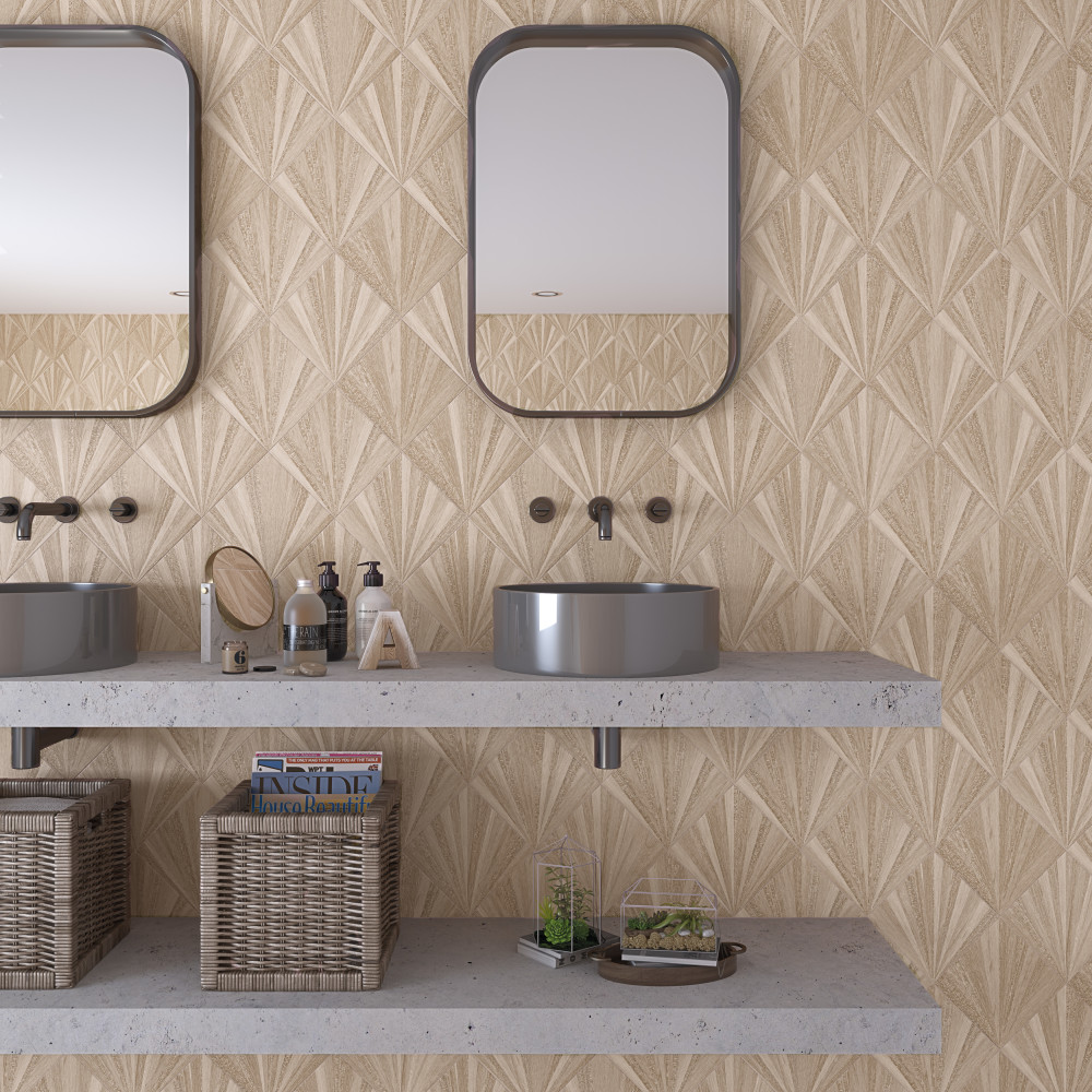 Komi Murlen Crema 7-7/8 in. x 7-7/8 in. Porcelain Floor and Wall Tile