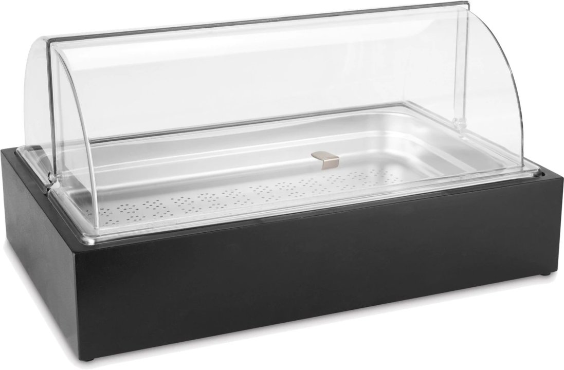 Perforated Buffet Display Black CUBIC